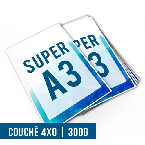 Impressão Digital Couchê SA3 | 4x0 | 300g